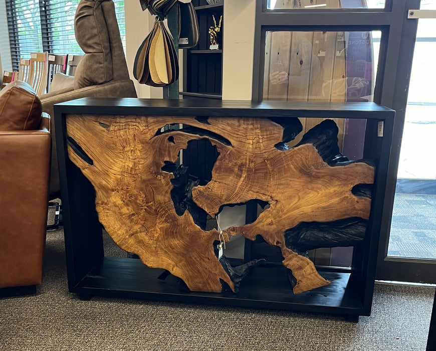 Teak Root Cube Console