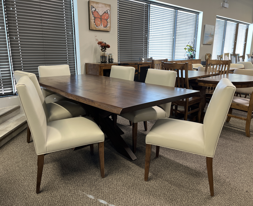 Leka Dining Package in Rough-Cut Canadian Walnut