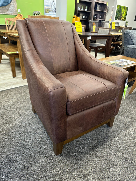 Mariko Leather Club Chair in Umber