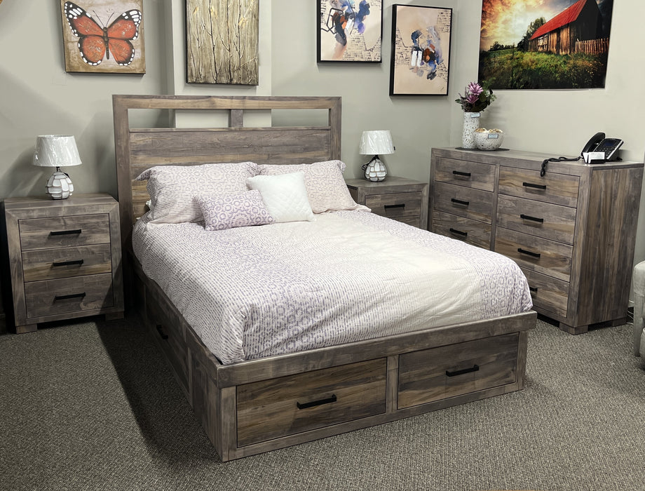 Steel City Heritage Driftwood Bedroom Set