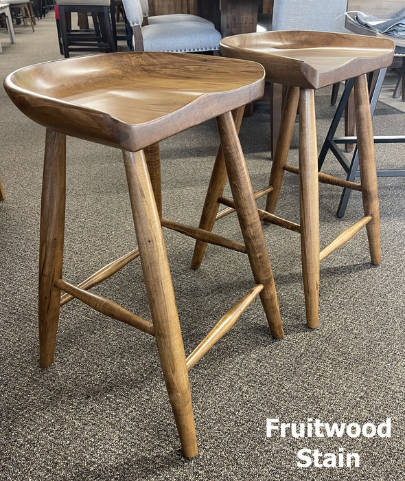 Simo Counter Stools in Fruitwood Stain