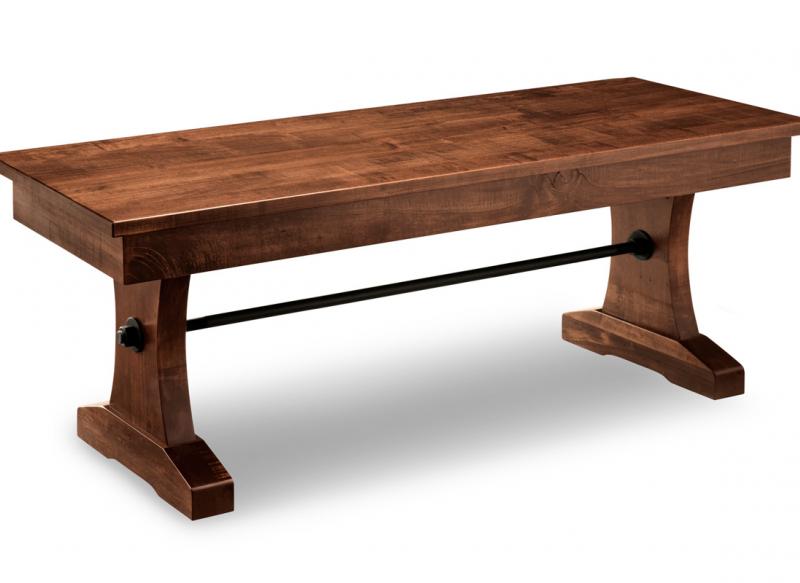 glengarry wood trestle bench