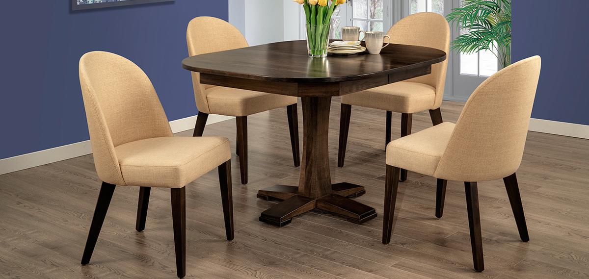 Parker Square Round Pedestal Table