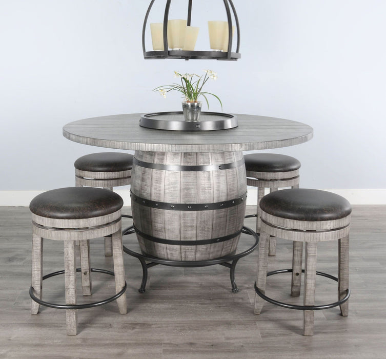 Alpine Grey Barrel Pub Table