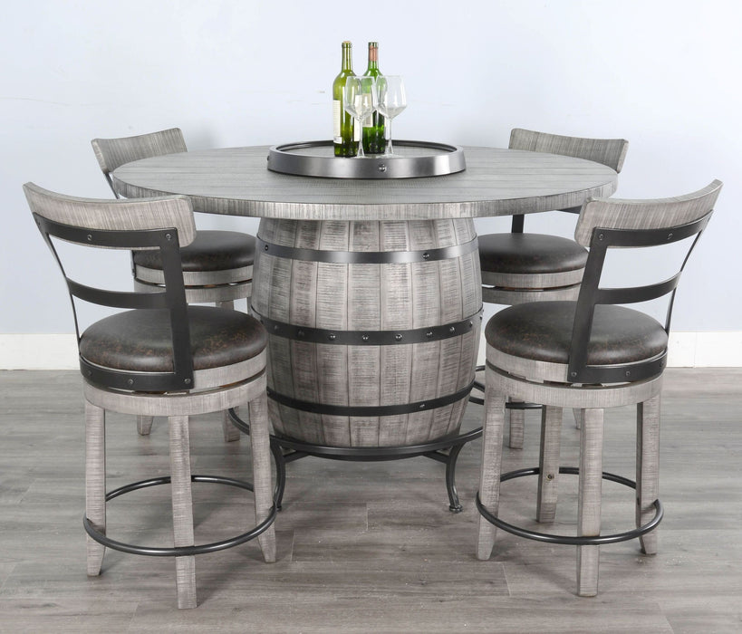 Alpine Grey Barrel Pub Table Package