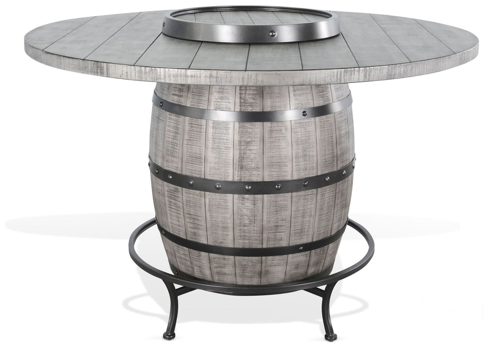 Alpine Grey Barrel Pub Table