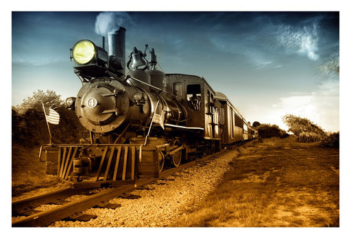 Tempered Glass Train Art