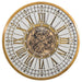 Golden Mirror Gear Clock