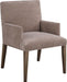 Solid maple Baza armchair with fabric upholstery made by Cardinal Woodcraft