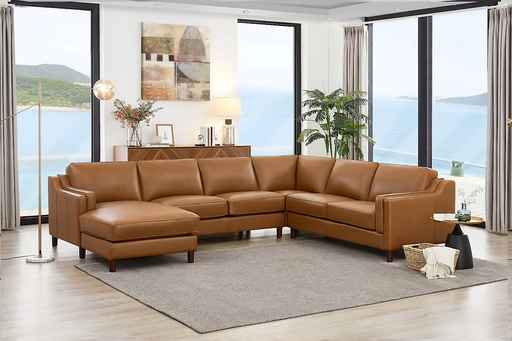 Bella Staged Cognac Stock Sectional