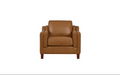 Canadian-made top grain leather Bella chair shown in Cognac colour