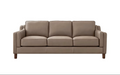 Canadian-made top grain leather Bella sofa shown in Taupe colour
