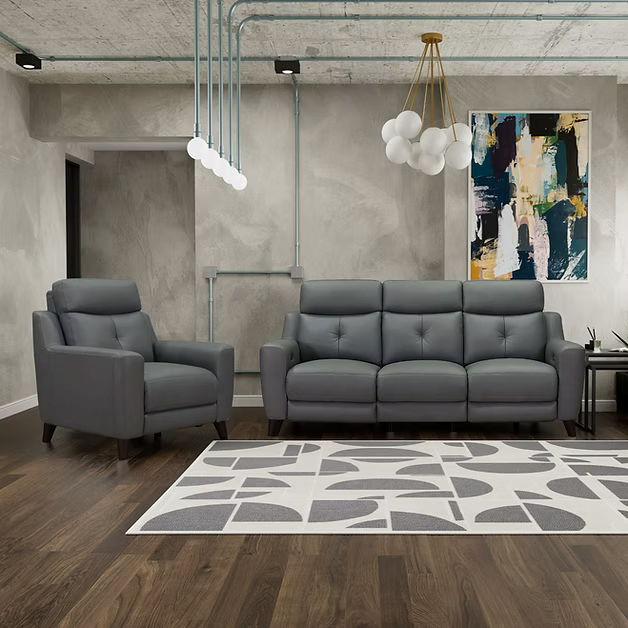 Canadian made Leather Reclining Sofa and Chair