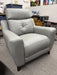 genuine top grain leather Canadian-made Chinook power Recliner shown in Slate colour