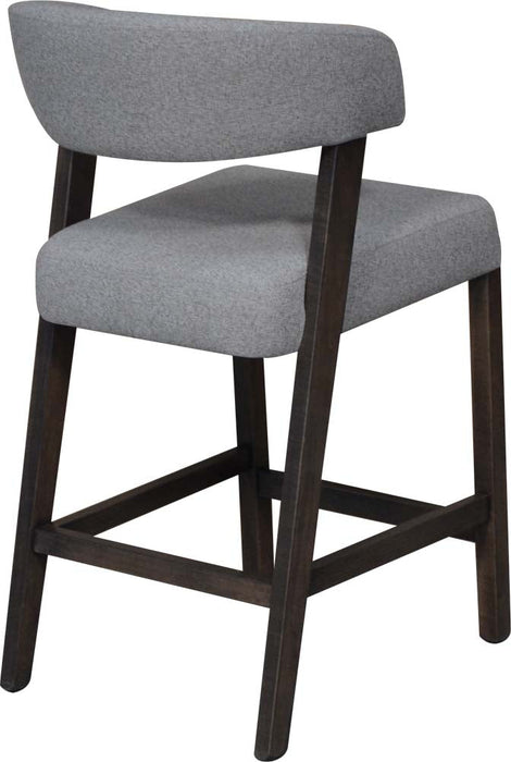 Solid maple upholstered contemporary open back style Clarity counter Chair by Cardinal Woodcraft
