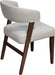upholstered solid maple contemporary open back style Clarity dining Chair by Cardinal Woodcraft