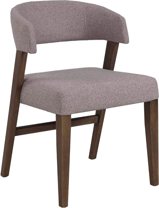 upholstered solid maple contemporary open back style Clarity dining Chair by Cardinal Woodcraft