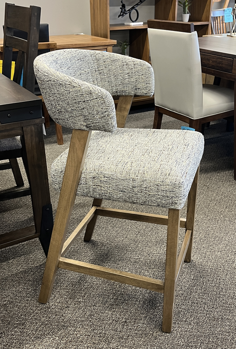 Solid maple upholstered contemporary open back style Clarity counter Chair by Cardinal Woodcraft