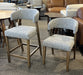 upholstered solid maple contemporary open back style Clarity dining and counter Chairs by Cardinal Woodcraft