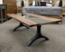 Evora Glass River Walnut Coffee Table