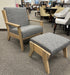 Handstone accent chair and ottoman