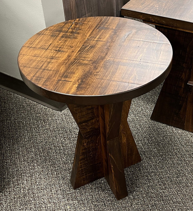 round jasper chairside table