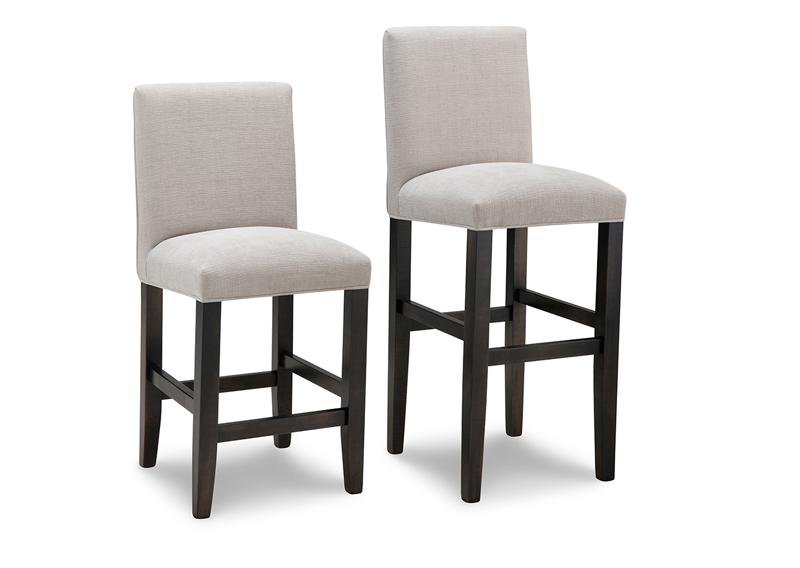 kenova wood counter and bar chairs
