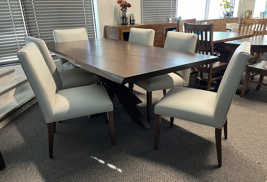 Leka Dining Package in Rough-Cut Canadian Walnut