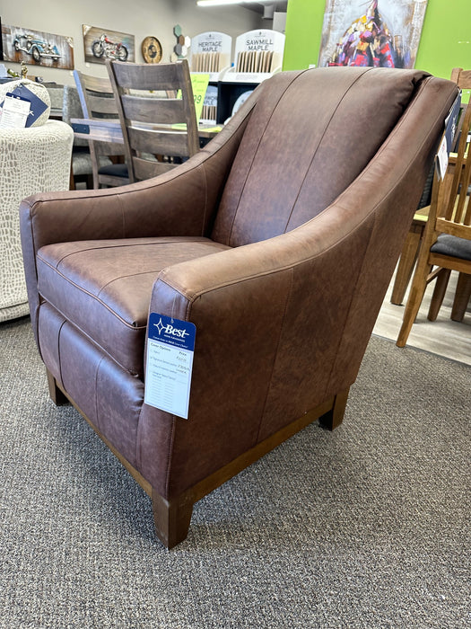 Mariko Leather Club Chair in Umber