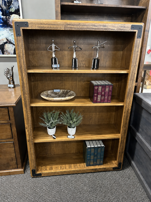 Ambrosia maple Saratoga bookcase with 3 adjustable shelves made in Canada by Handstone