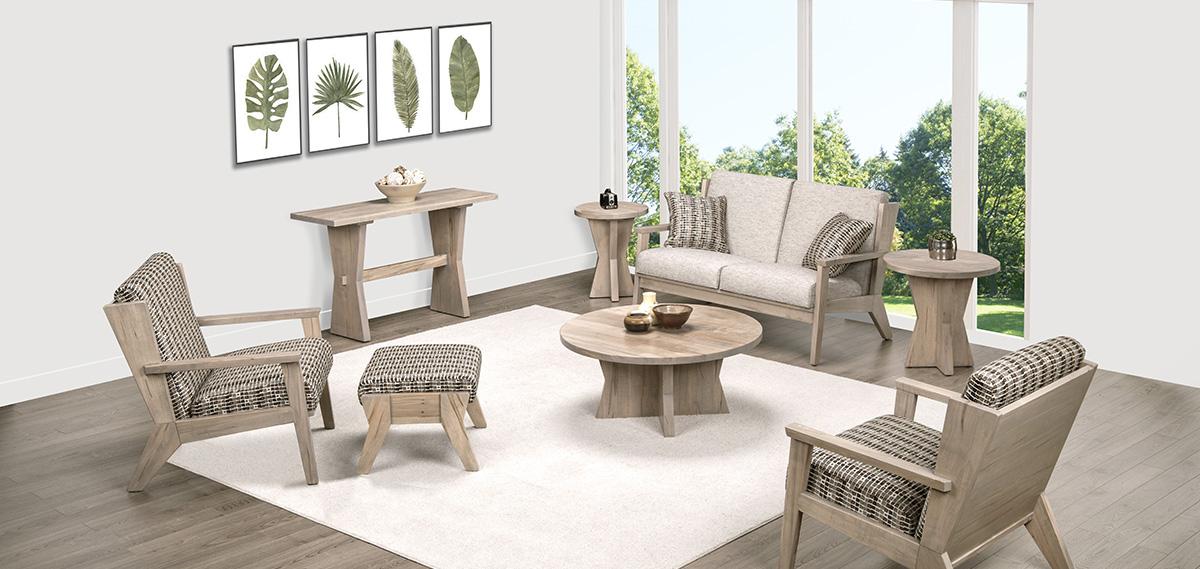 Jasper solid maple living room furnituere