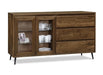 Evora Solid Wood Glass Door Sideboard
