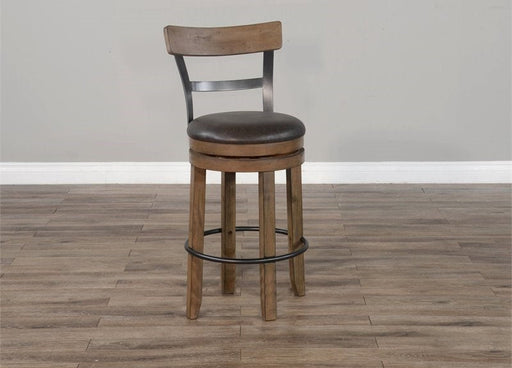 Buckskin Swivel Bar Chair