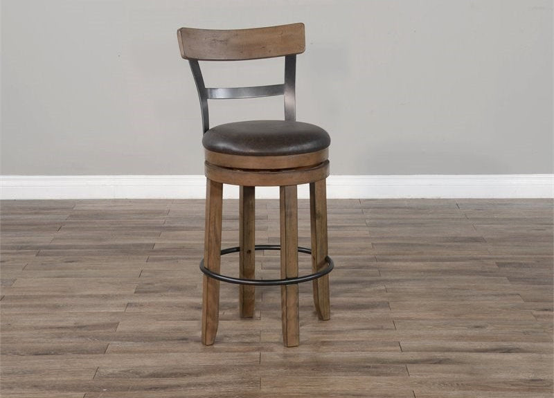 Buckskin Swivel Bar Chair