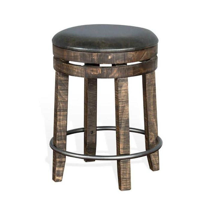 Tobacco Leaf Swivel Counter Stool