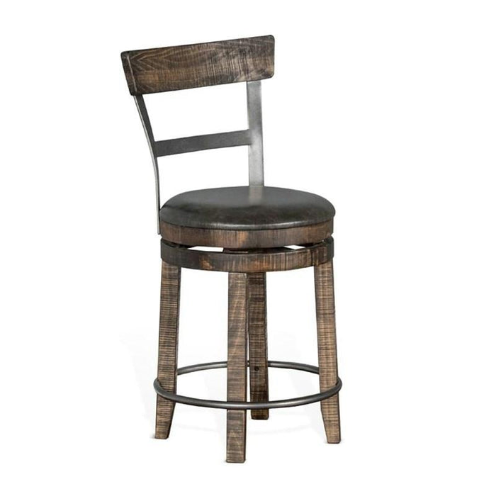 Tobacco Leaf Swivel Counter Chair