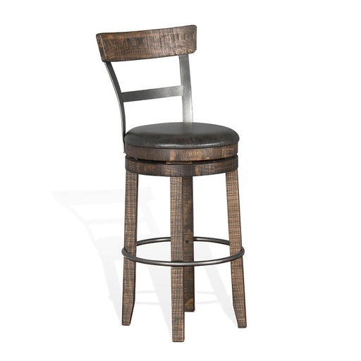 Tobacco Leaf Swivel Bar Chair