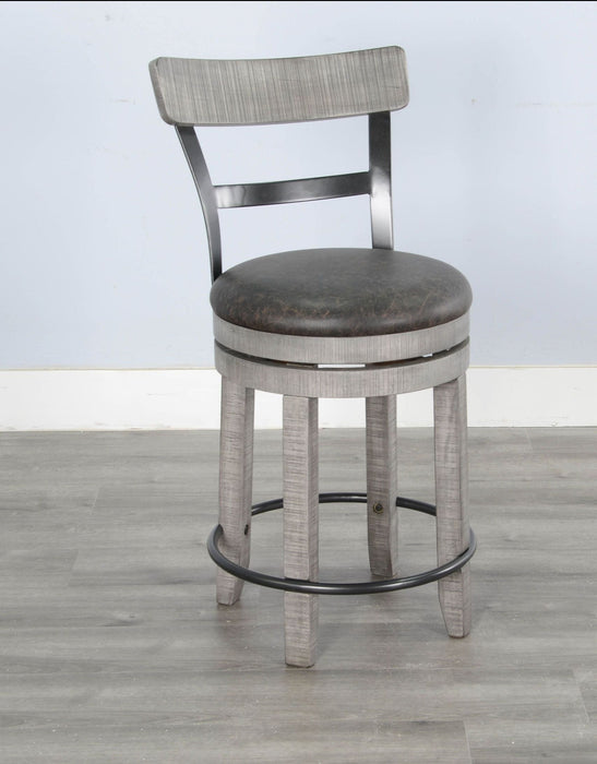 Alpine Grey Swivel Counter Chair