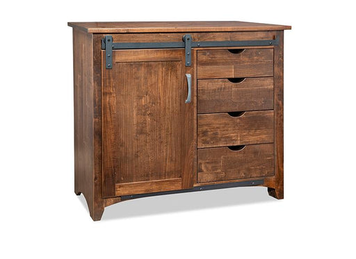 barn door maple sideboard