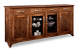 large wood and glass door glengarry sideboard