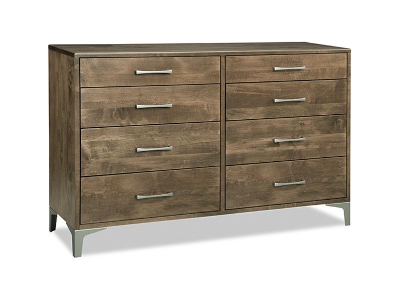 Laguna 8 drawer solid maple dresser