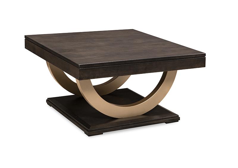 Contempo Square Metal Ped Coffee Table