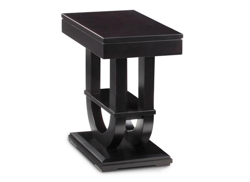 Contempo Wood Pedestal Chairside Table