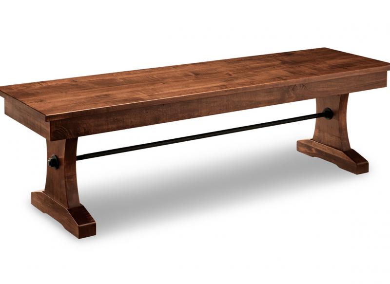 glengarry solid wood trestle dining bench
