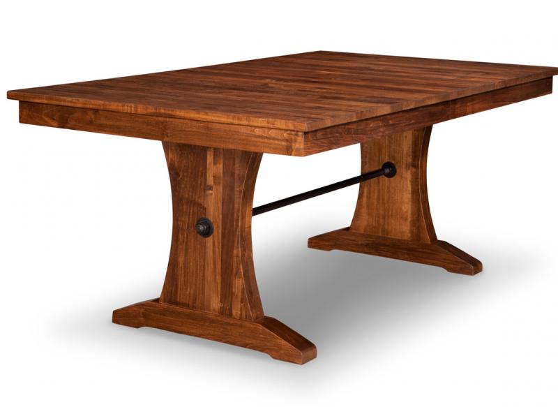 solid maple canadian made trestle table