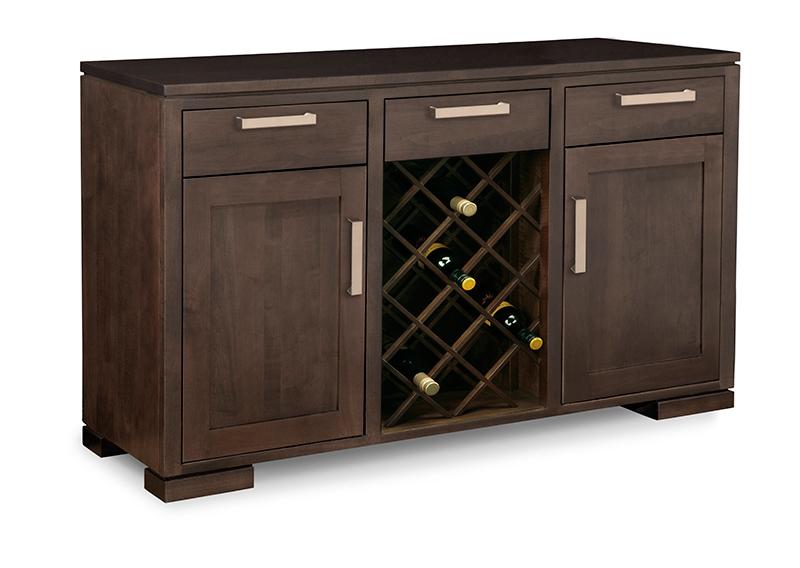 solid maple kenova wine rack sideboard