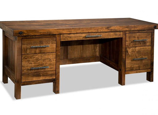 maple double pedestal rafters desk